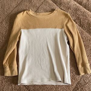 Cat & Jack Tan and Cream Long Sleeve Tee